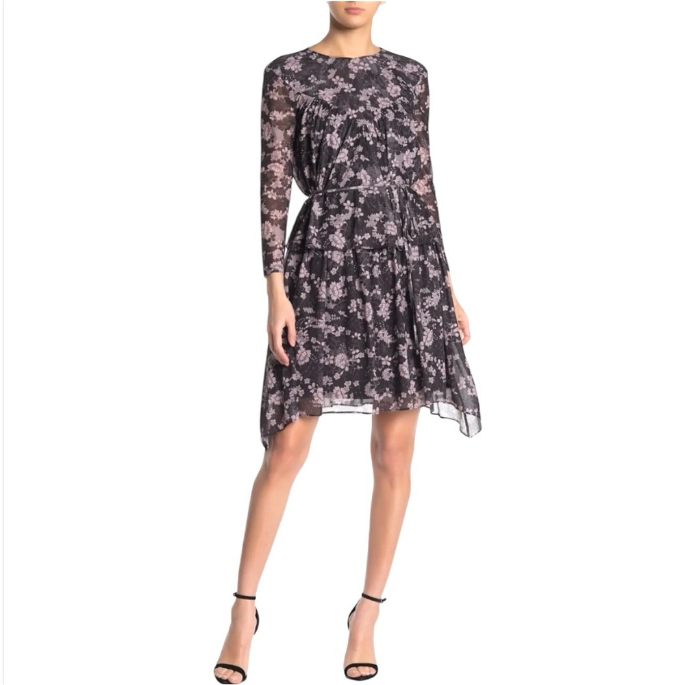 REBECCA MINKOFF Jojo Floral dress‎ Boho Flowy Breezy Wimsy Goth Fairy Romantic